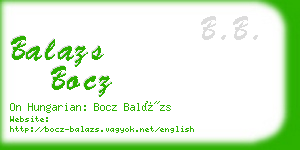 balazs bocz business card